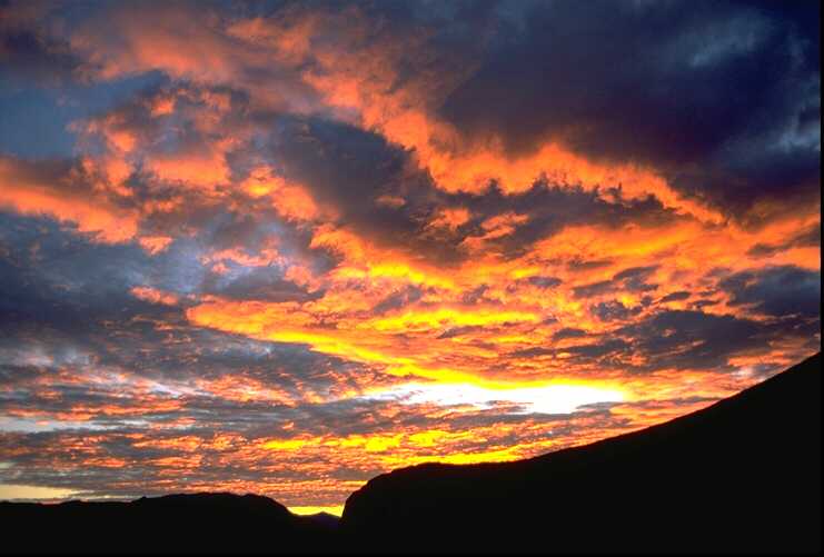 Sunrise over the pampas